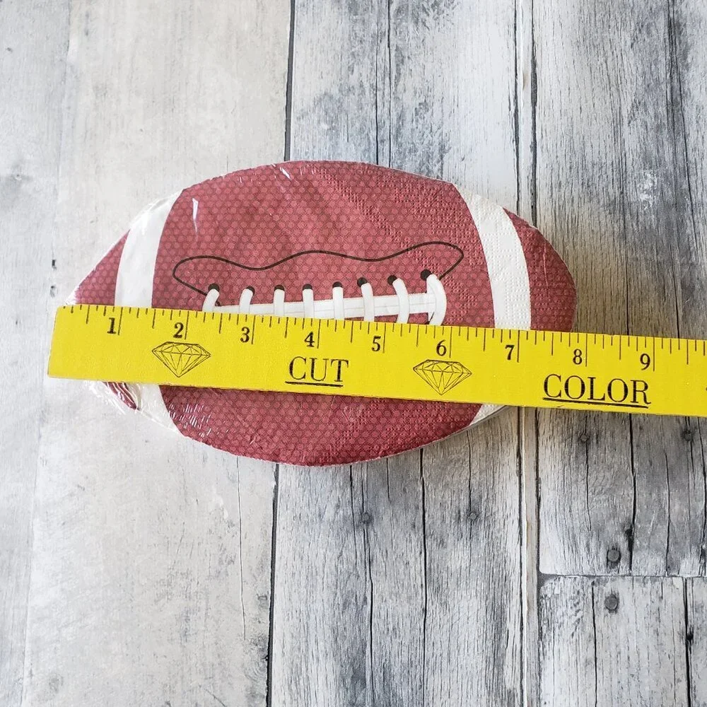 NWT Football Shaped Paper Napkins (40 Count)